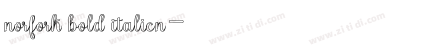 norfork bold italicn字体转换